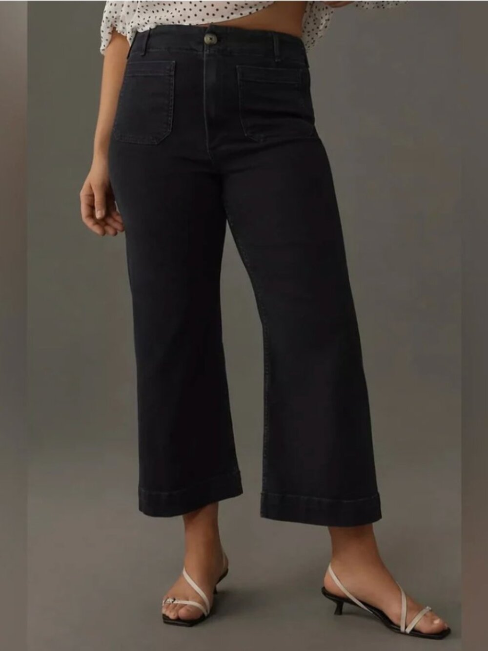 Anthropologie Maeve The Collete High Rise Crop Wide Leg Jeans